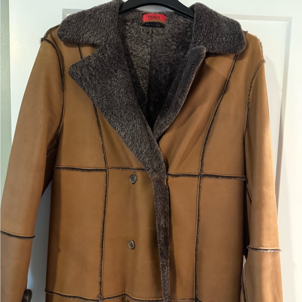 Women's Tan Shearling Coat